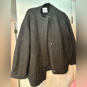 NWOT Zara oversized bomber jacket